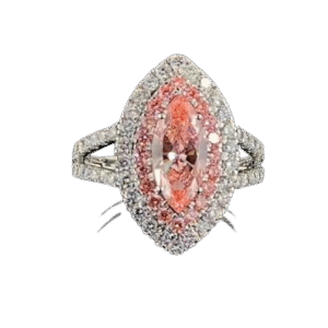 Pink Marquise Certified Ring