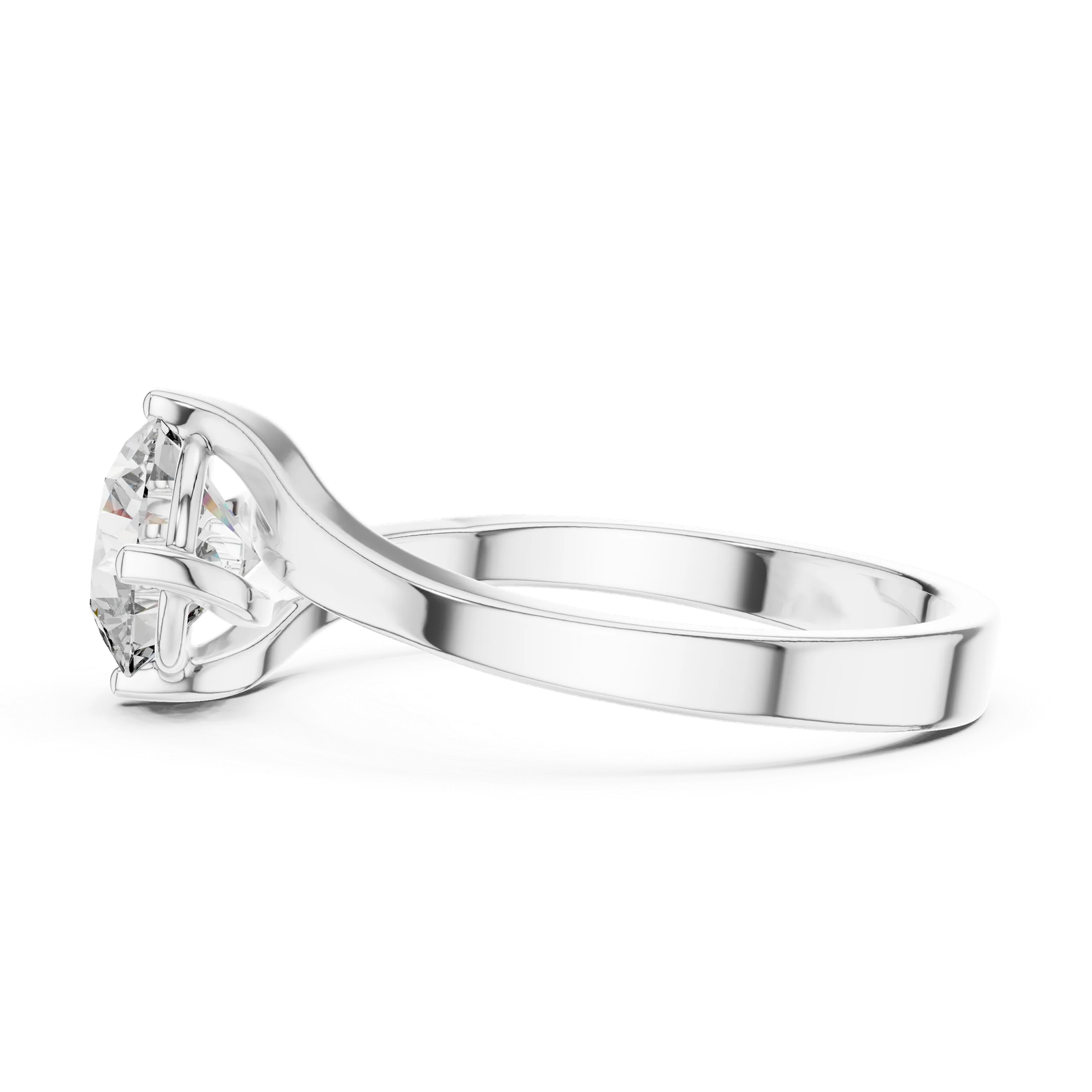 Diamond Solitaire Ring In White Gold - Image 2