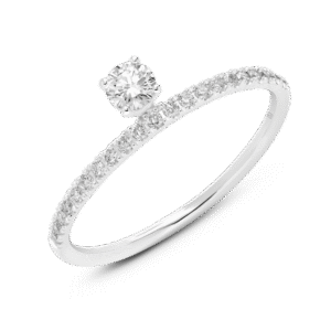 Floating Stone Pavé Ring