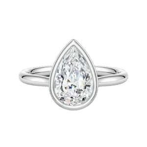 Bezel-Set Pear Lab Grown Diamond