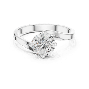 Diamond Solitaire Ring In White Gold