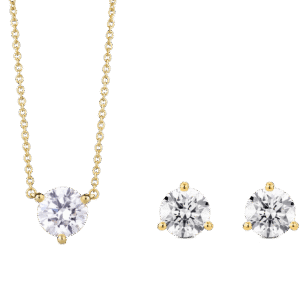Diamond Pendant & Earring Set