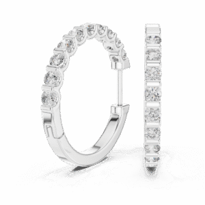 Diamond Huggie Hoops