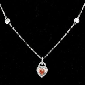 Ruby Heart Diamond Pendant