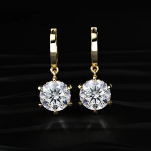 Solitaire Diamond Drop Earrings